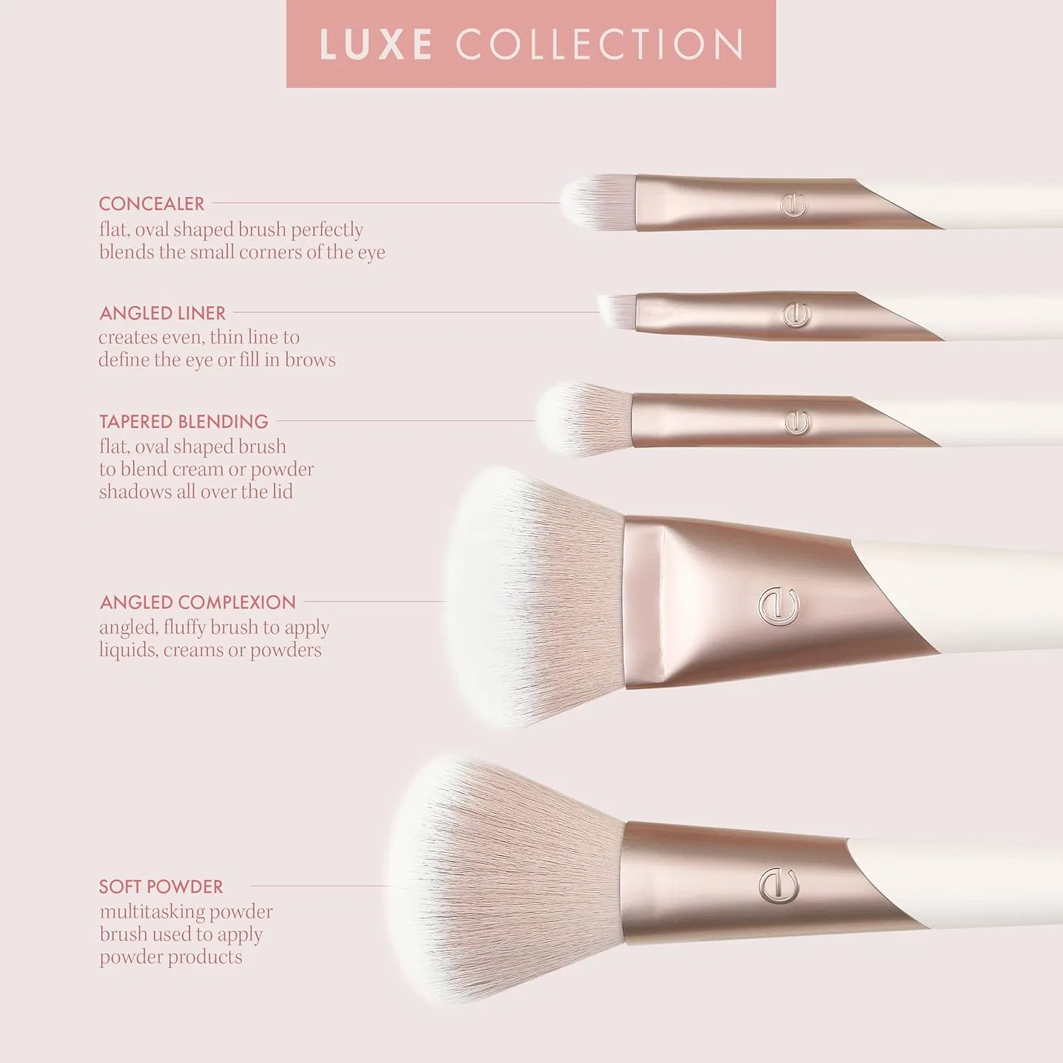 Набор кистей для макияжа «Luxe Natural Elegance» от EcoTools (5 шт.) Ecotools — фото 4