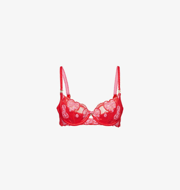 

Бюстгальтер балконет из кружева Amoura Lounge Underwear, красный