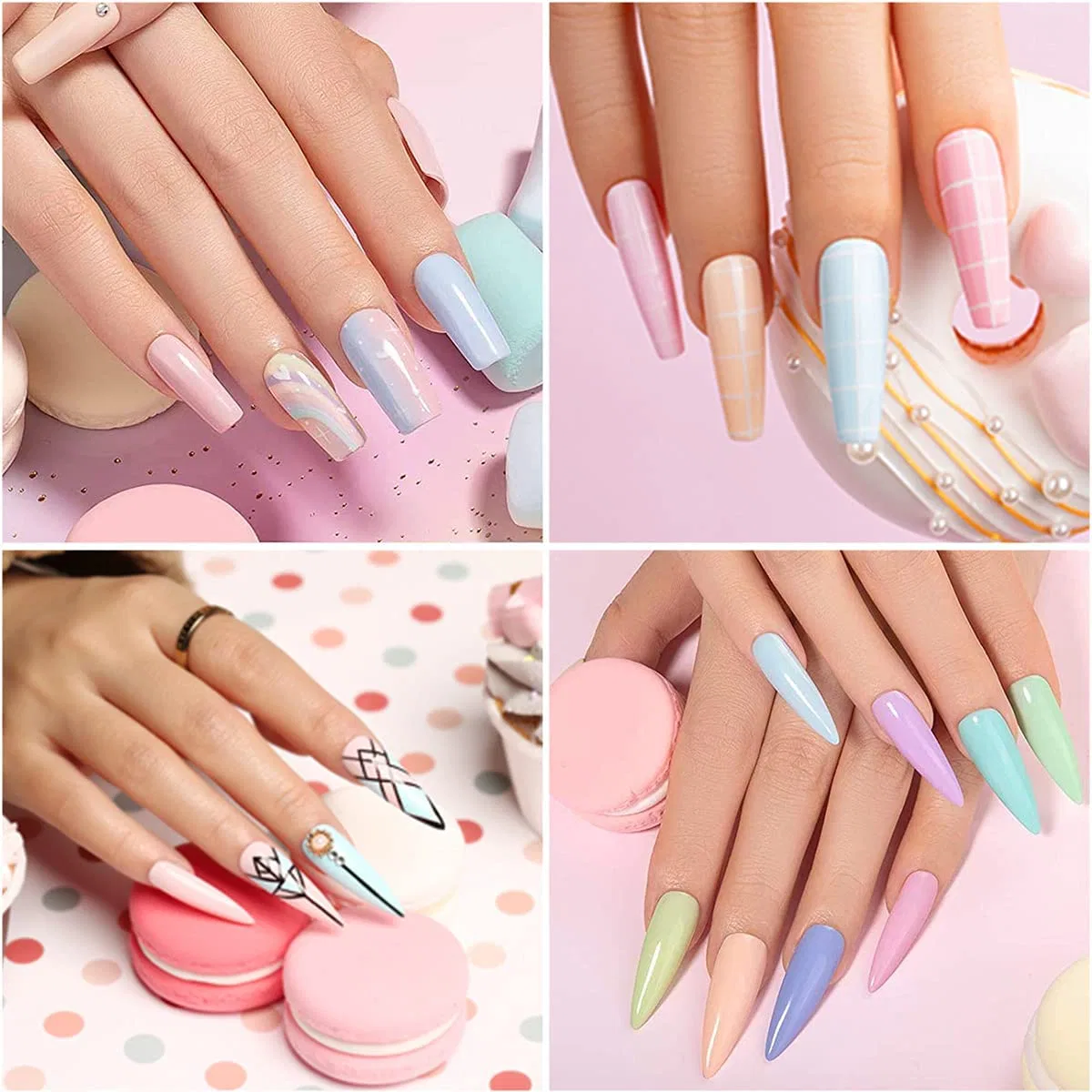 Набор УФ-гель-лаков YSUVIN Summer Pastel Macaroon, 10 цветов, 8 мл Ysuvin, Pastel 2 — фото 3
