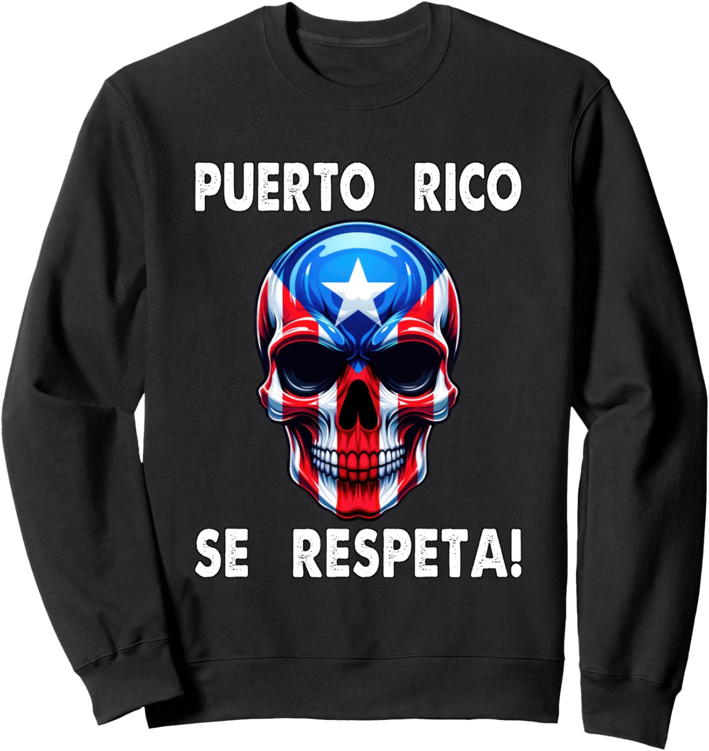 

Толстовка с изображением черепа и флага Пуэрто-Рико Cerespeta Boricua Puerto Rico Se Respeta Collection, More Here, черный