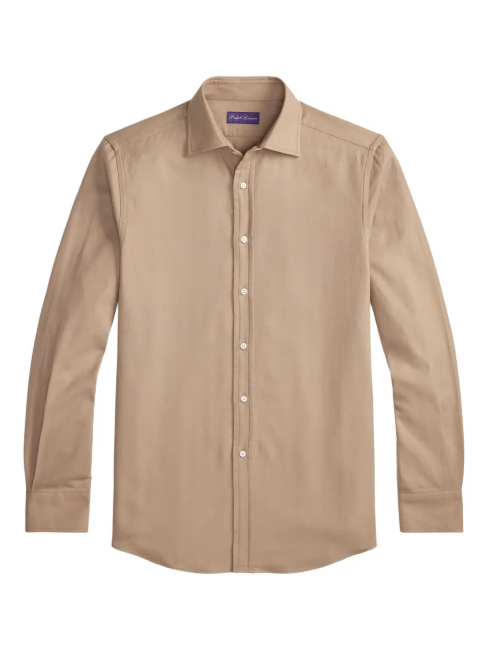 

Хлопковая рубашка с длинными рукавами Ralph Lauren Purple Label, нейтральный