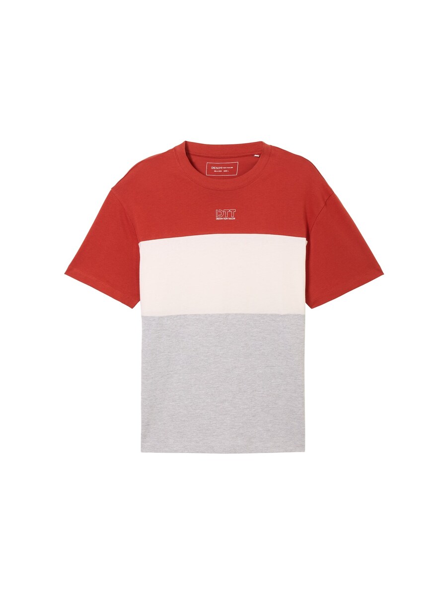

Рубашка TOM TAILOR DENIM, цвет mottled grey/Red