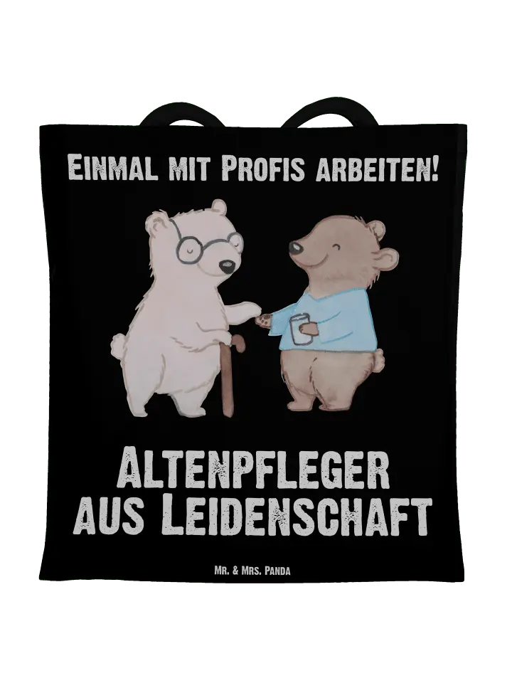 

Сумка для переноски Mr & Mrs Panda Altenpfleger Leidenschaft, черный