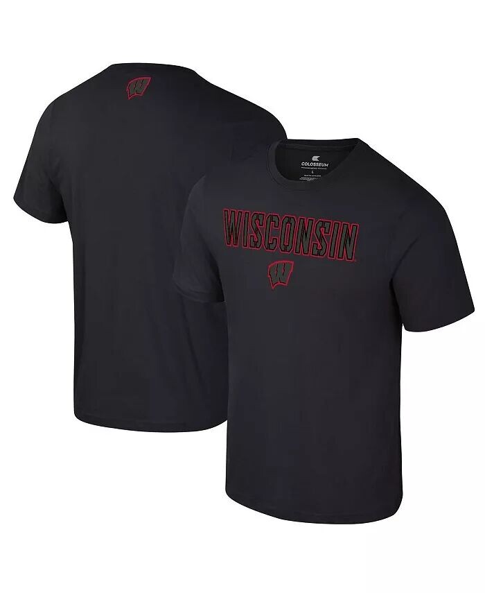 

Мужская черная футболка Wisconsin Badgers Color Pop Active Blend Colosseum