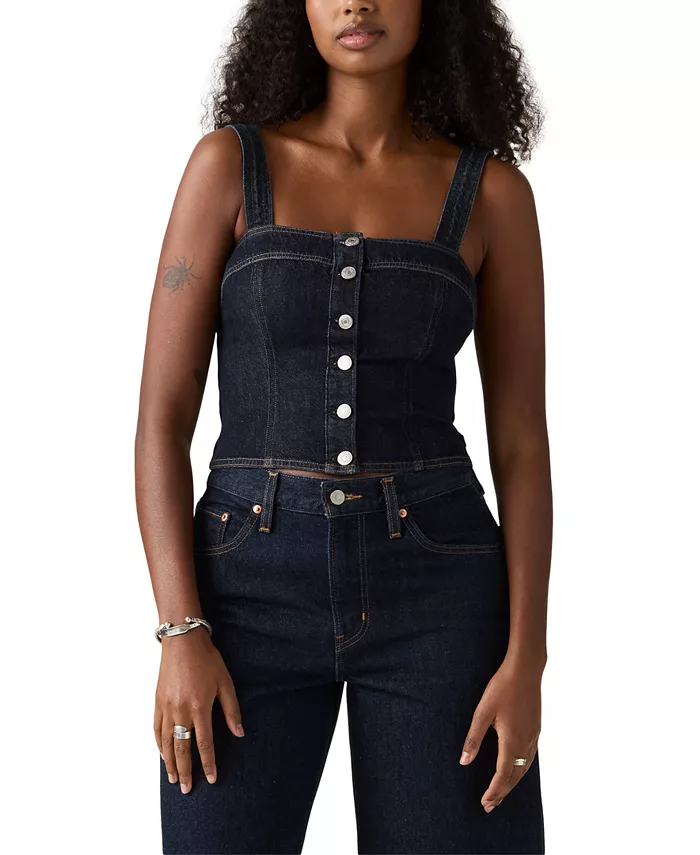 

Женская хлопковая джинсовая майка Drea Levi's, синий