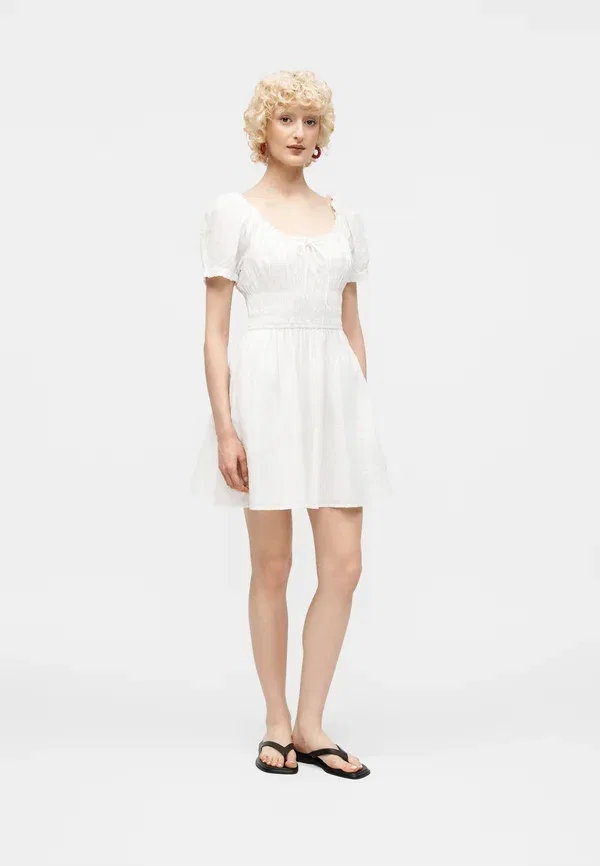 Платье-мини с завязками спереди Gap, fresh white, свежий белый