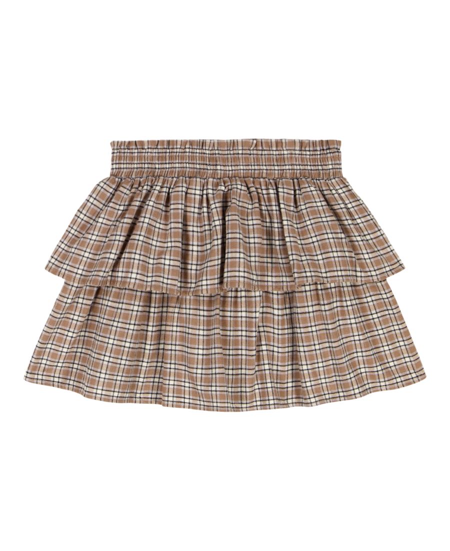 

Многоярусная клетчатая юбка для девочек 7-16 лет Calvin Klein, Brown