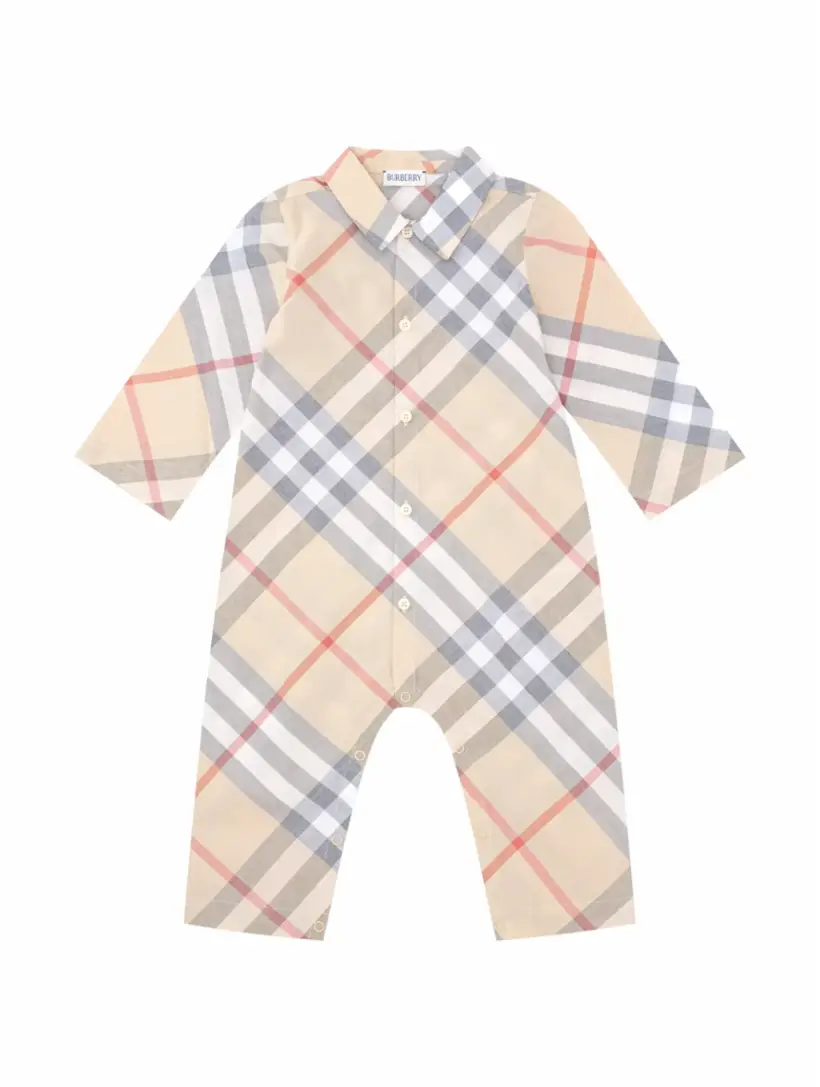 

Хлопковое боди Vintage Check Burberry, мультиколор