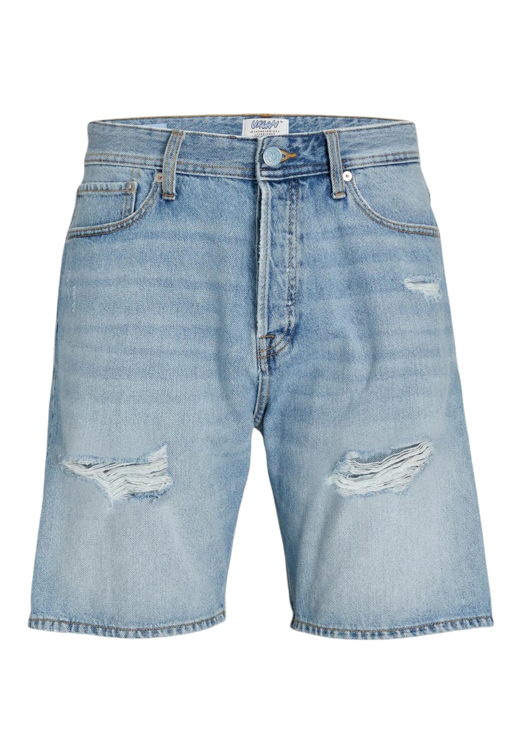 

Шорты Jack & Jones с эффектом потертости, светло-голубой