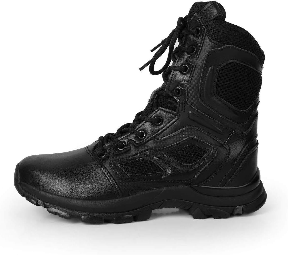 

Мужские военные боевые ботинки, высокие походные тактические кроссовки, кроссовки коммандо для армии, патруля, охраны и полиции, черные - 41/UK 7.5/US 8 Jlfzc