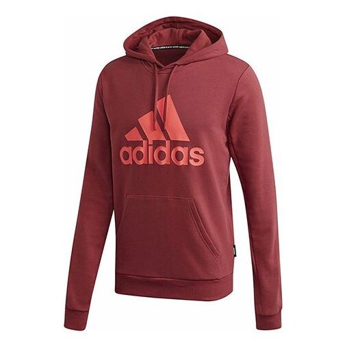 

Толстовка men's hooded pullover long sleeves red Adidas, красный