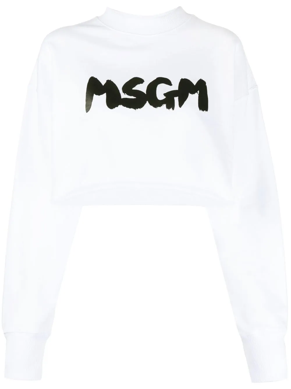 

Укороченная толстовка с логотипом MSGM, белый