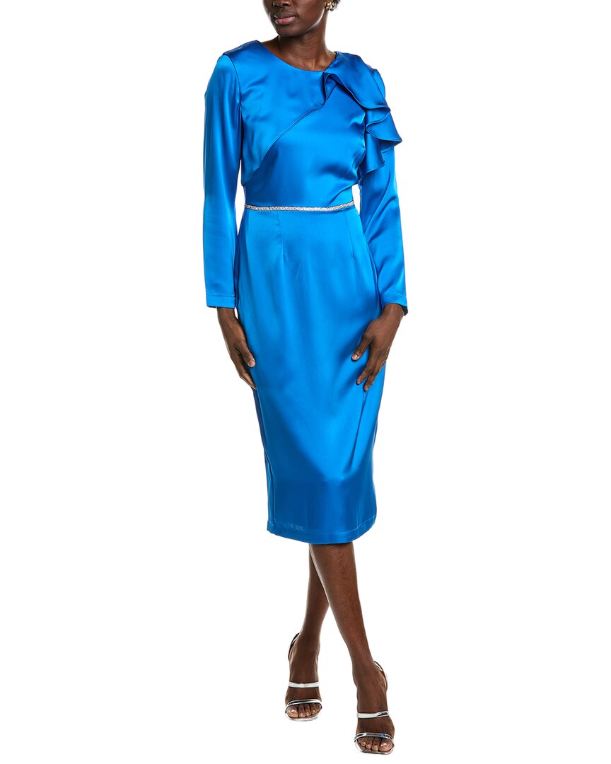 

Pascale La Mode Сатиновое миди-платье, синий