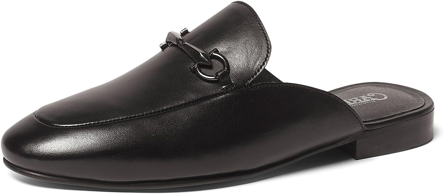 

Мужские шлепанцы Carlos Santana Apollo Bit, Легкое скольжение, Дышащая кожаная подкладка, Мягкая кожаная стелька, Прочная резиновая подошва, черный