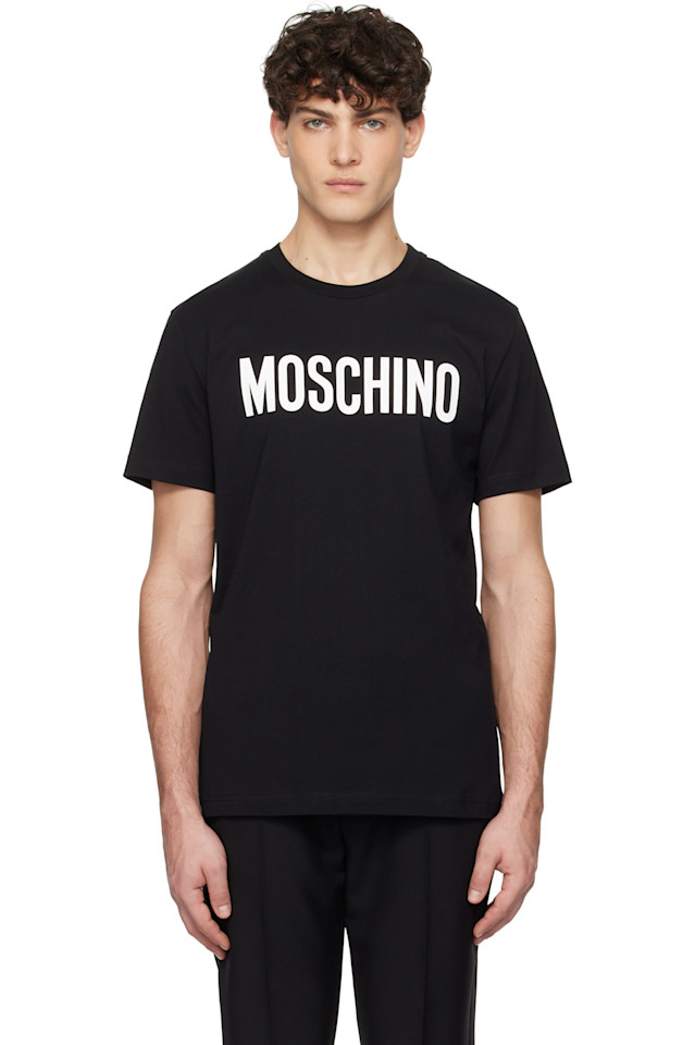 

Футболка Moschino с логотипом бренда Moschino, черный
