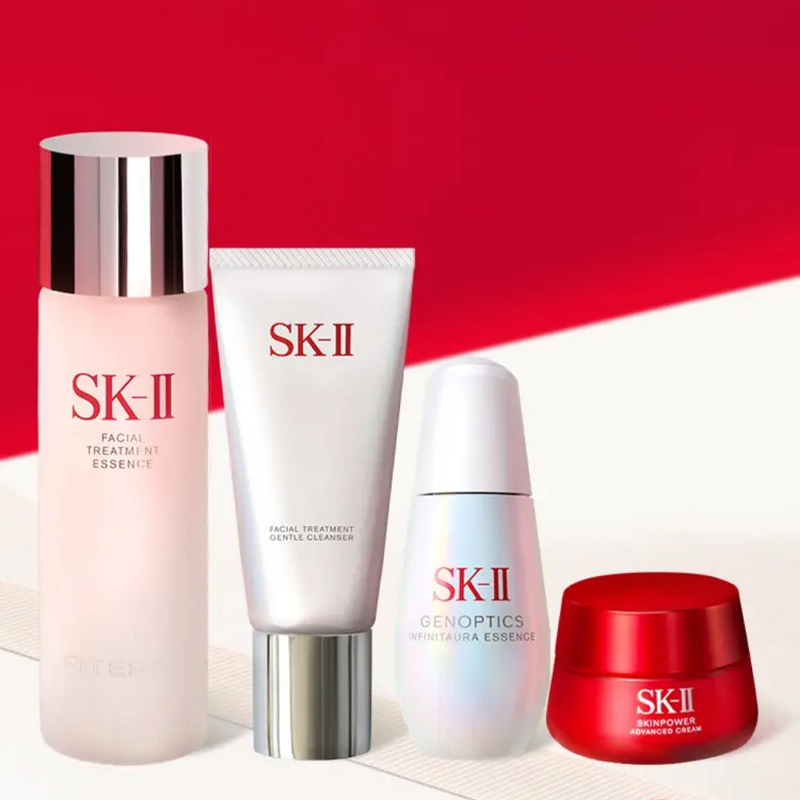 SK II 520 Box Limited Edition, набор сывороток для ухода за кожей успокаивающий, увлажняющий и освежающий комплект из четырех предметов SK-II — фото 3