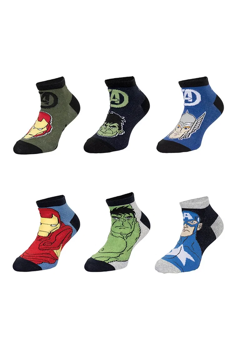 Носки Sneaker Avengers, 6 пар, мультиколор