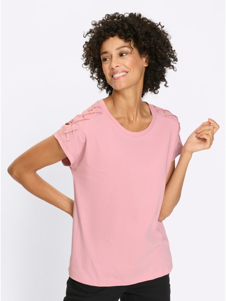 

Sieh an! Футболка с круглым вырезом, розового цвета, Розовый, Sieh an! Футболка с круглым вырезом, розового цвета