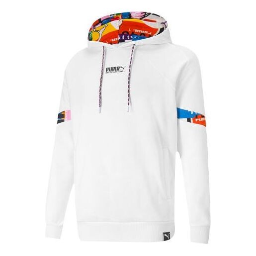 

Толстовка international hoodie 'white black red' Puma, белый