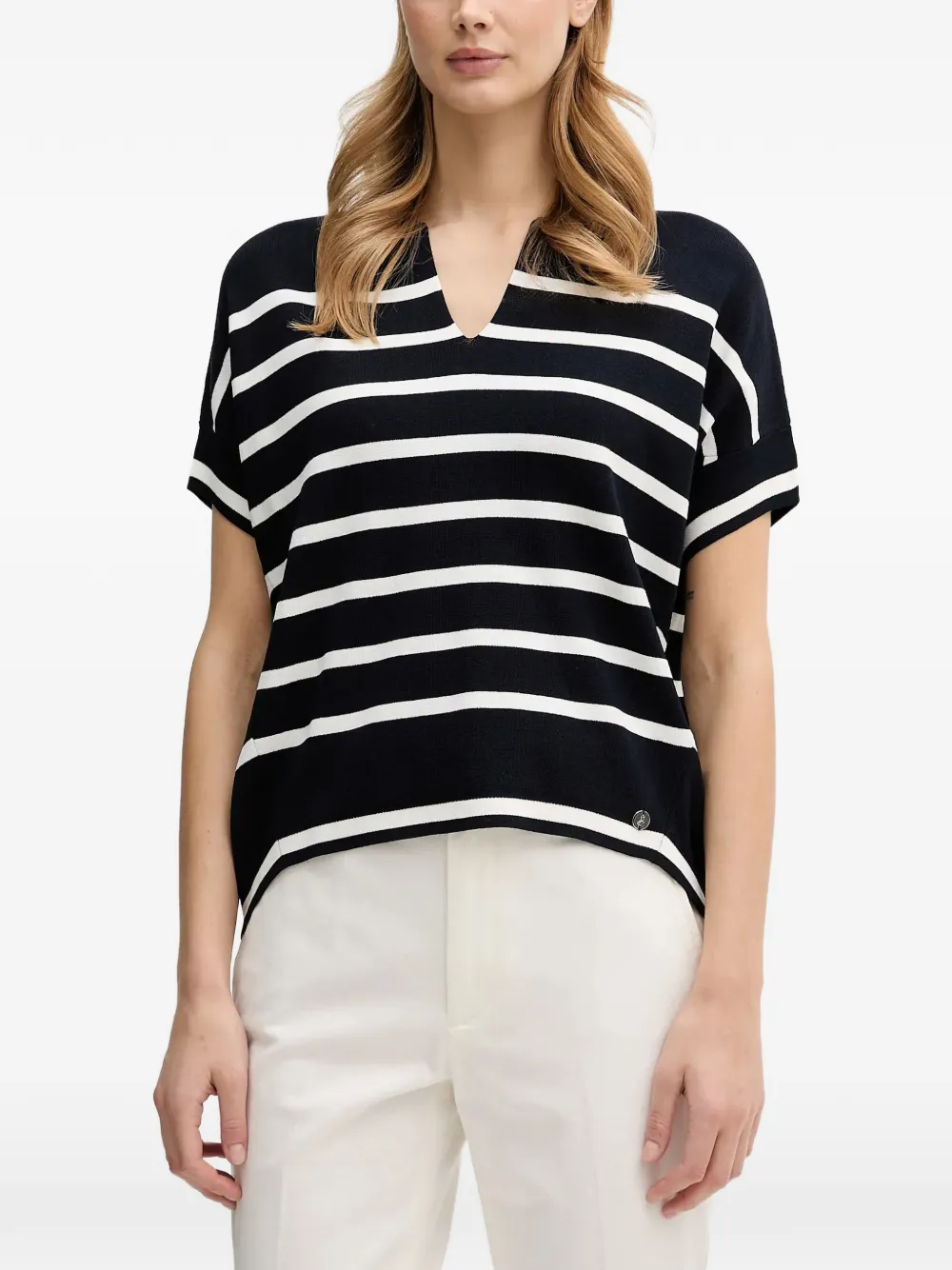 

Футболка в полоску с V-образным вырезом Joseph Ribkoff, синий