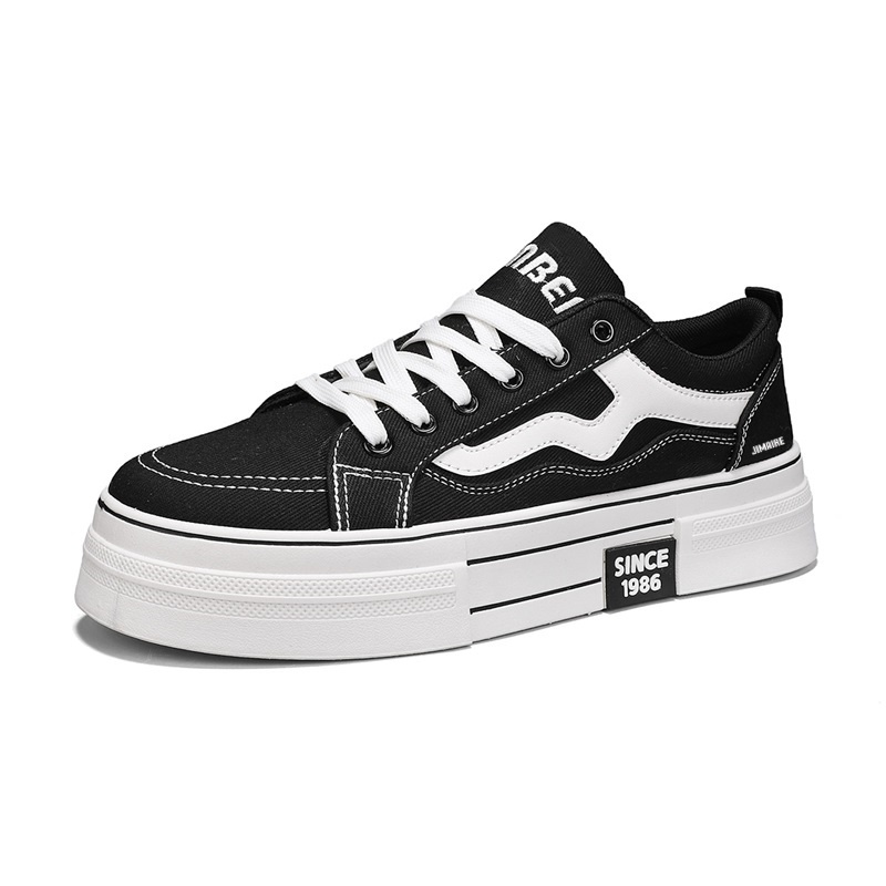 

King Jinmai Мужские лоу-топ скейтборд кроссовки черные, цвет Black