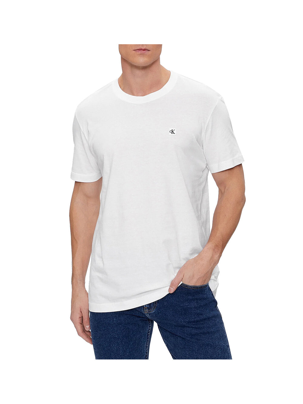 

Белая мужская футболка Calvin Klein