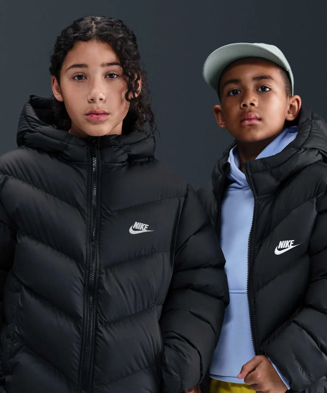 Пуховик детский Nike Sportswear All Day Play Therma-FIT Puffer Jacket, чёрный — фото 2