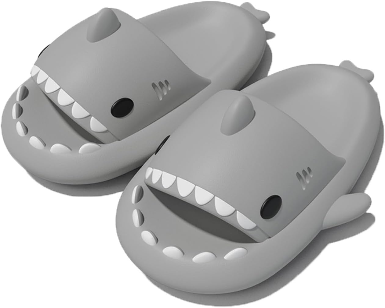 

Шлепанцы Shark для женщин и мужчин, новые пляжные сандалии и уютные нескользящие шлепанцы Shark для ванной и улицы Generic, серый