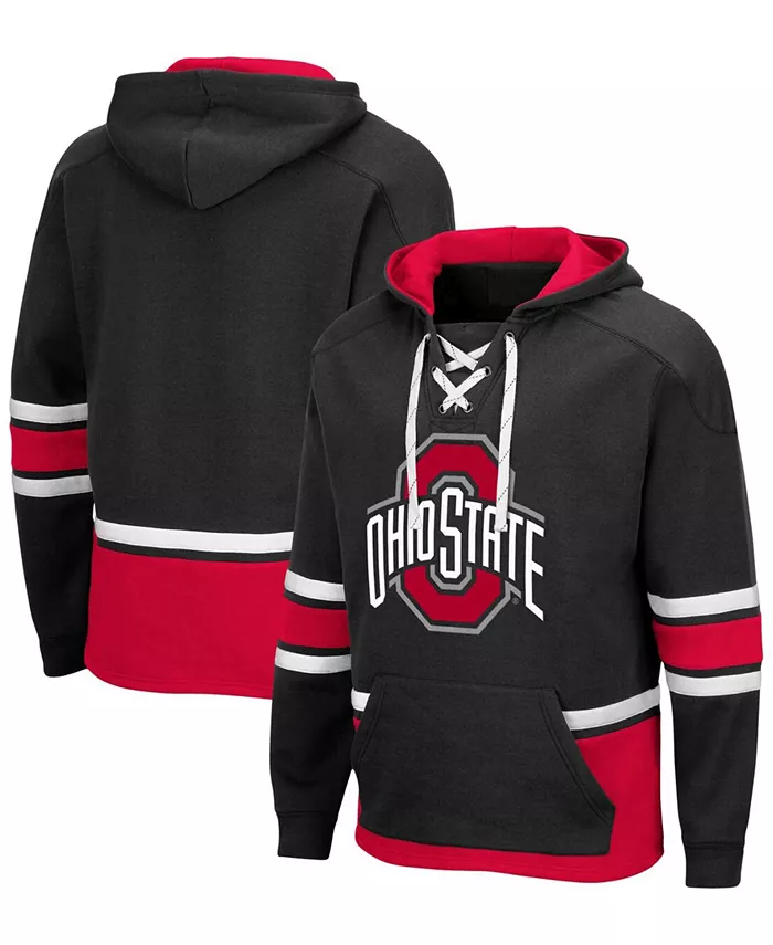 

Мужская толстовка Ohio State Buckeyes Hockey 3.0 с капюшоном Colosseum, черный