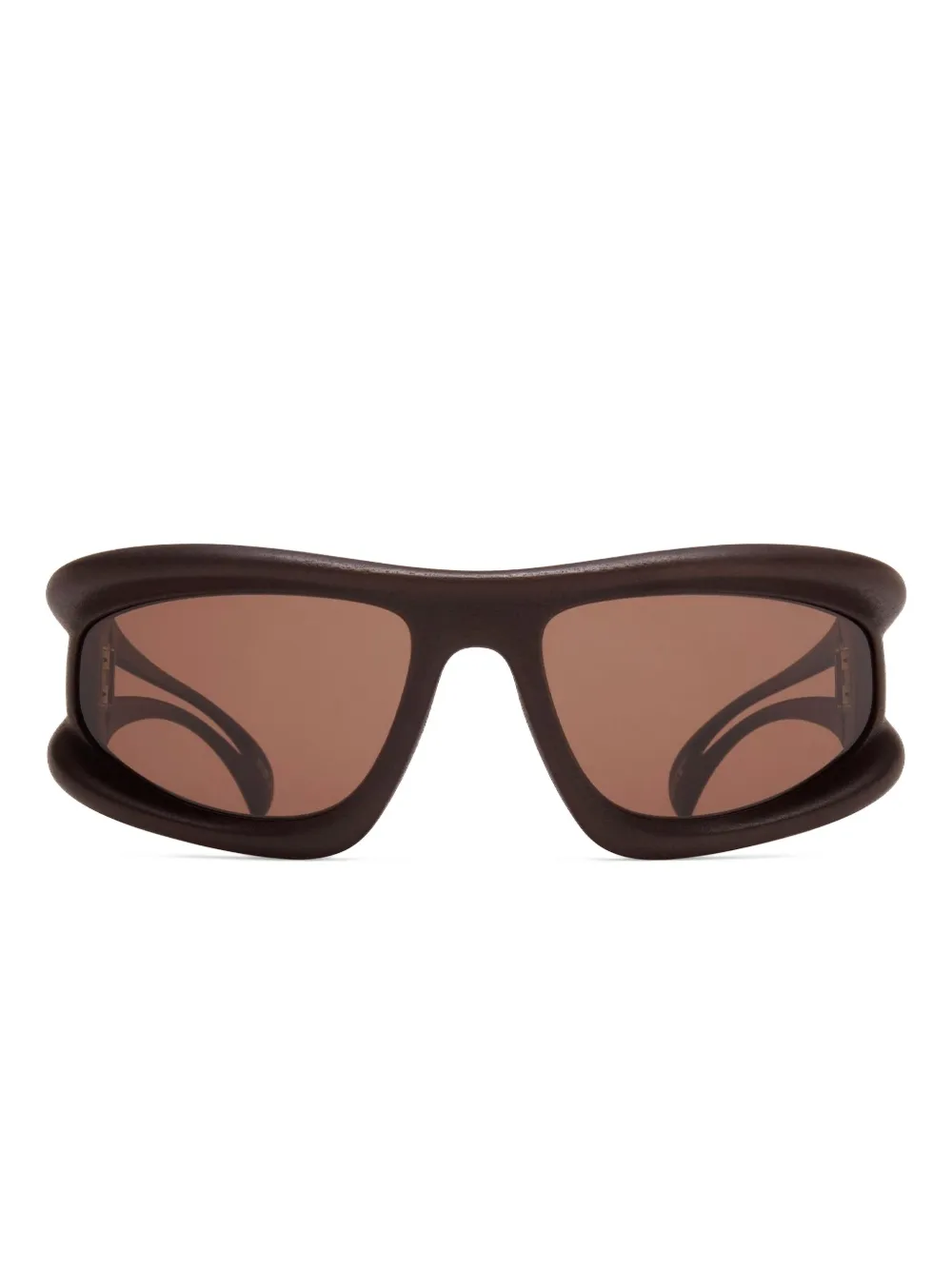 

Солнцезащитные очки в геометричной оправе Mykita, коричневый