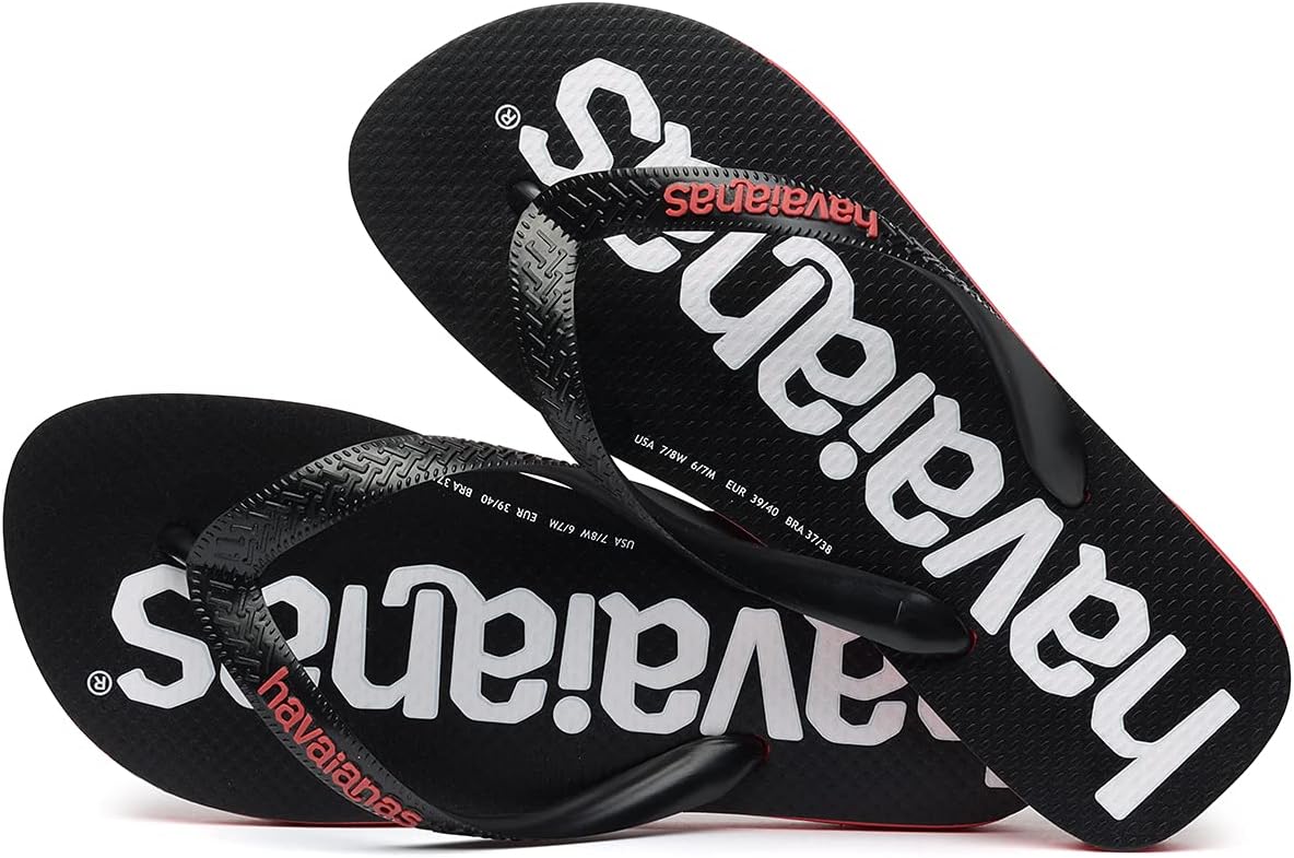 Сланцы Havaianas Unisex Top Logomania 2, черный — фото 4