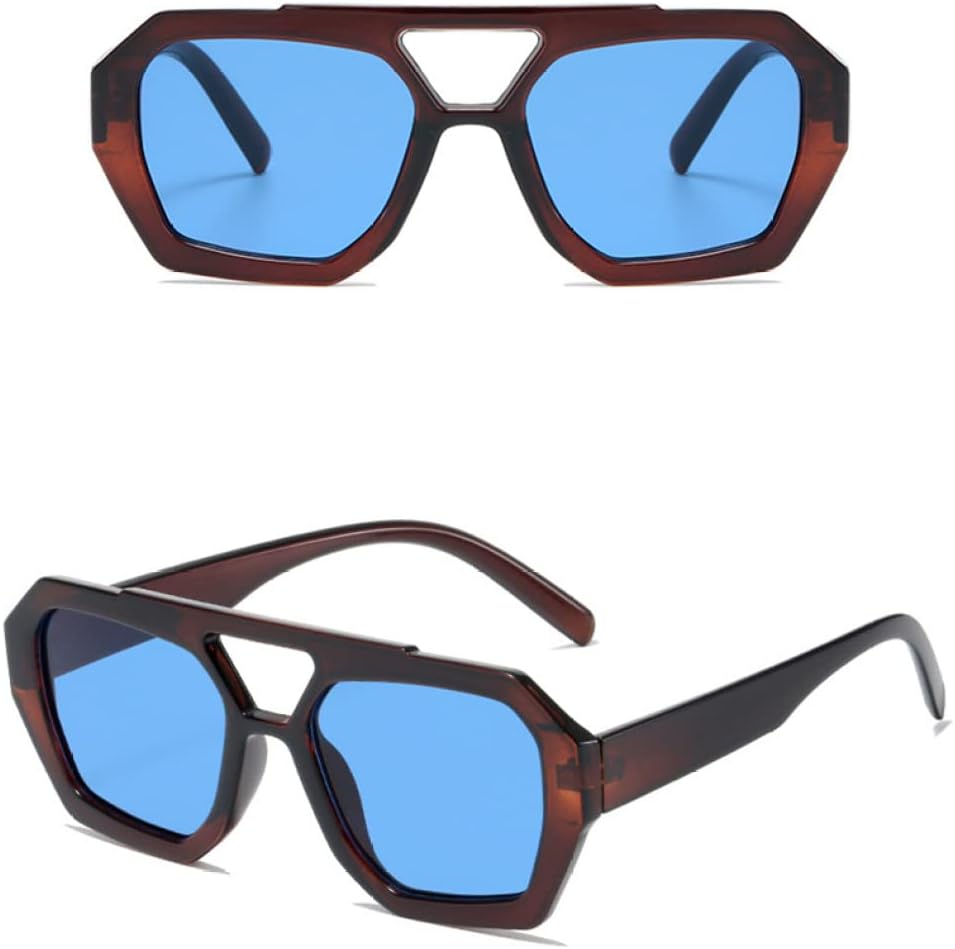 

Солнцезащитные очки в стиле ретро 2027 для женщин, большая оправа, леопардовый принт, коричневый градиент, модные дизайнерские солнцезащитные очки для мужчин MTZJH, C7 Tea Blue