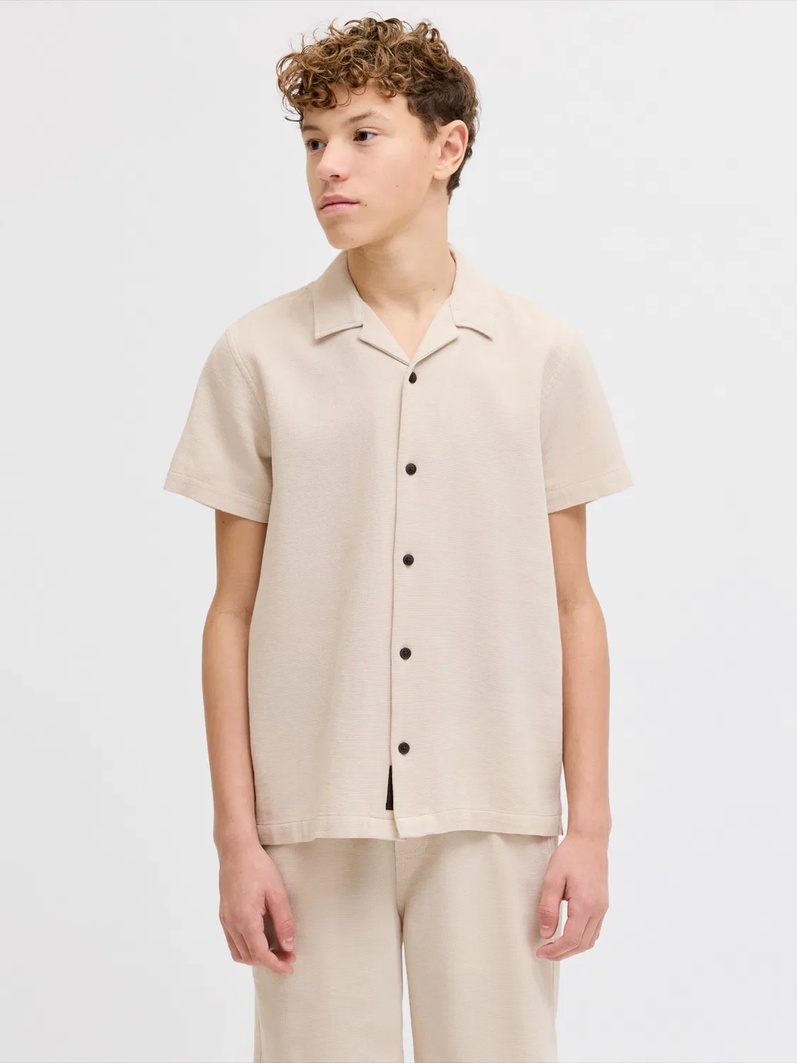 Удобная рубашка на пуговицах 'JJGLOBAL' Jack & Jones Junior, Light Grey — фото 3