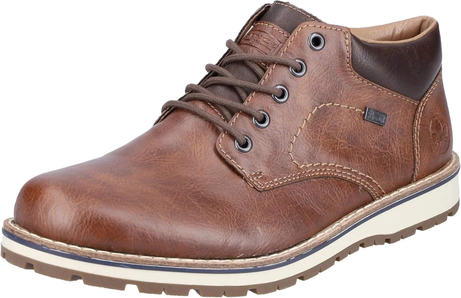 Мужские удобные ботинки Rieker RiekerTEX 18440, на шнуровке, водонепроницаемые, Brown