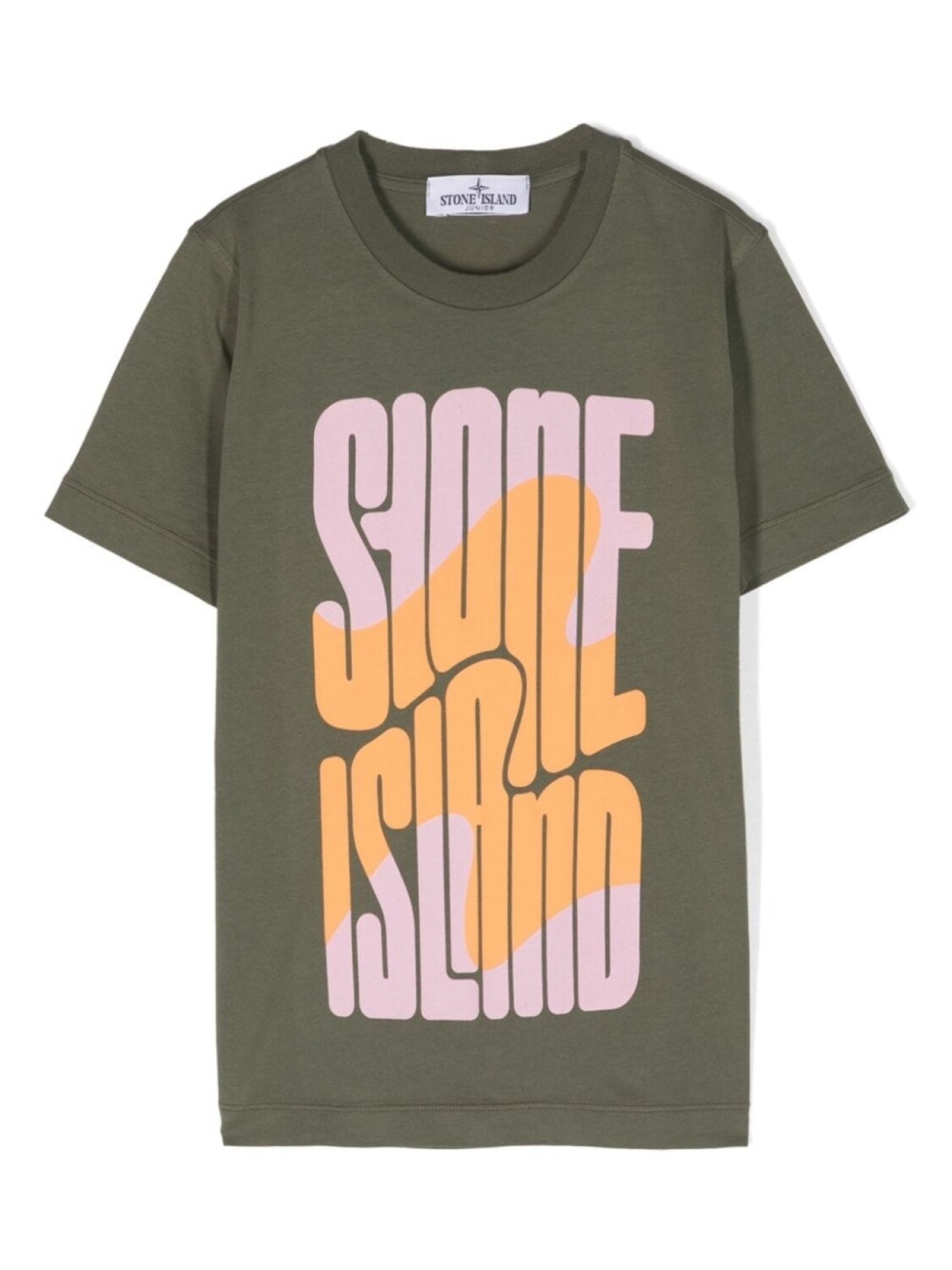 

Stone Island Junior футболка с логотипом, зеленый