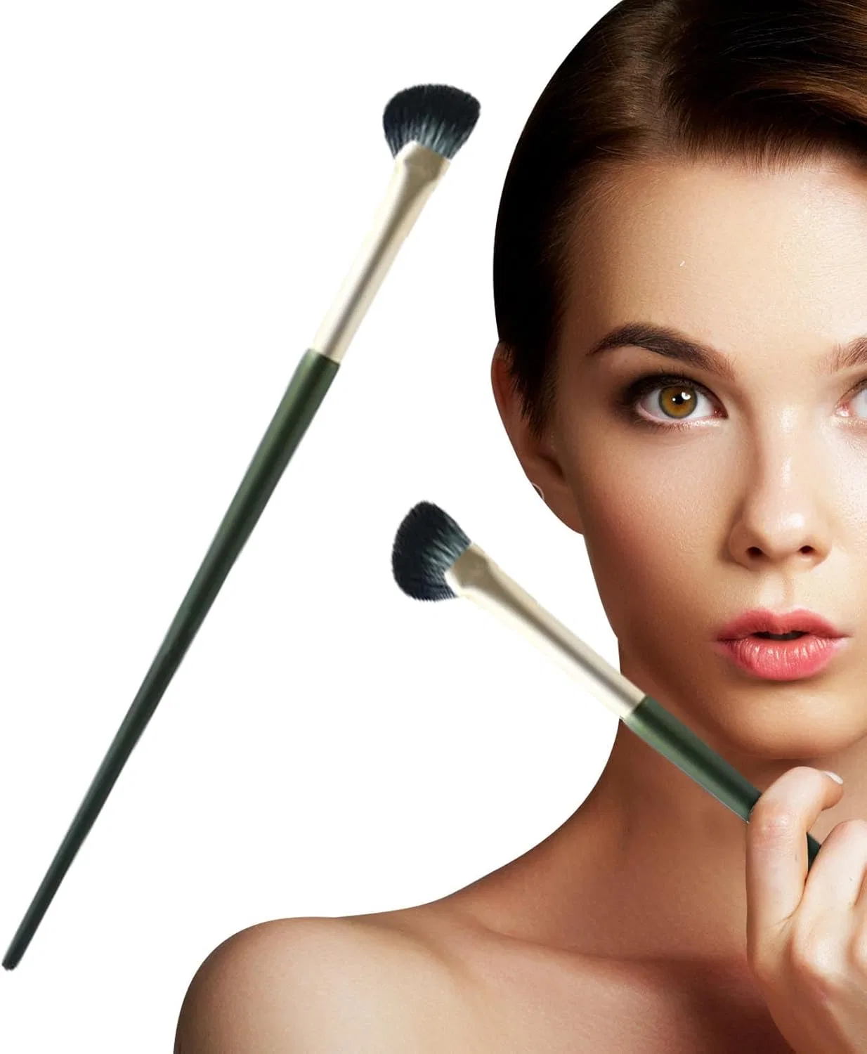 Кисть для контуринга Angled Contour Brush, синтетический ворс, белый