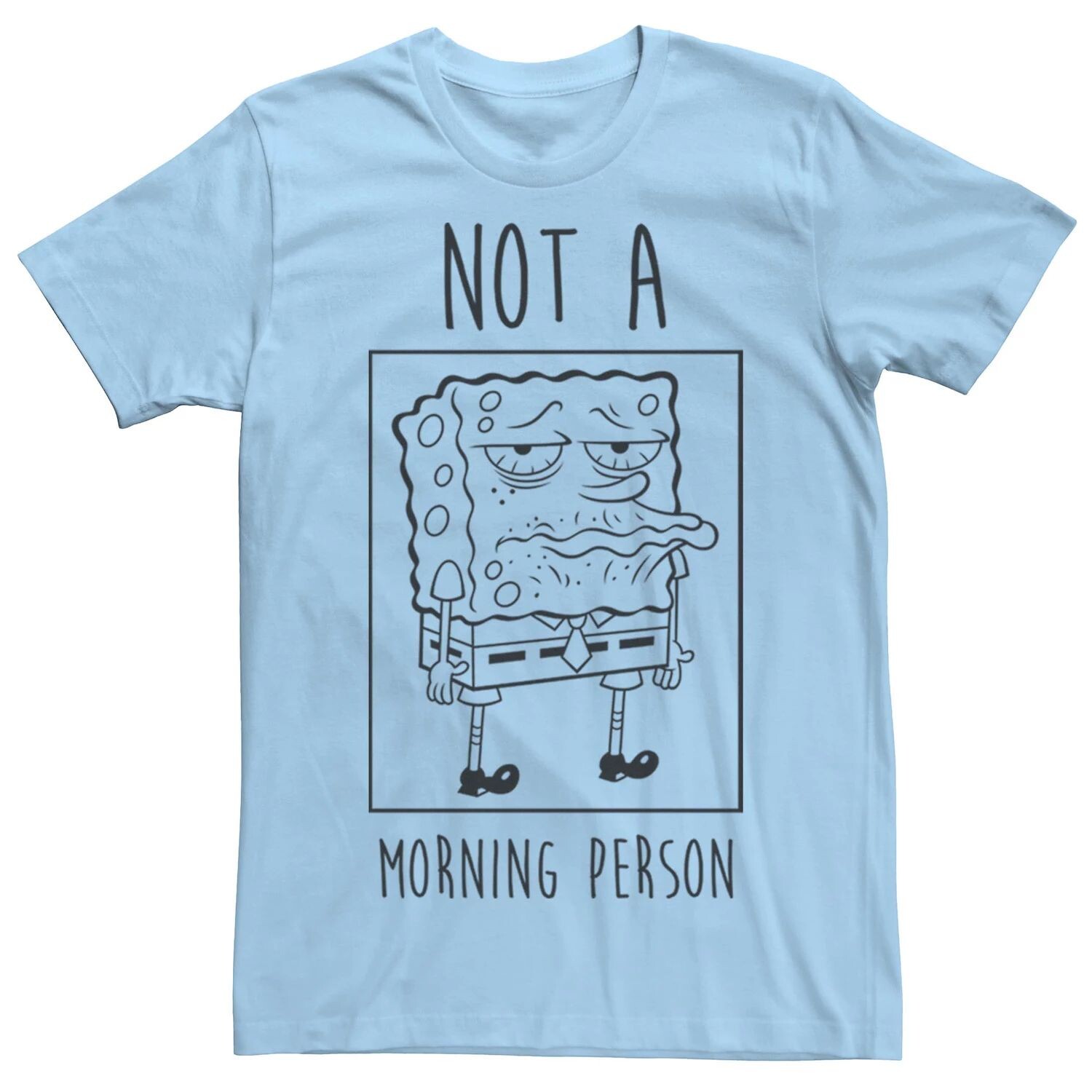 

Мужская футболка Spongebob Not A Morning Person с портретной панелью Licensed Character