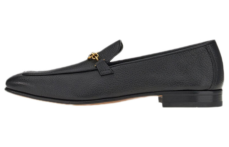 

Туфли мужские Ferragamo с золотой пряжкой, черный