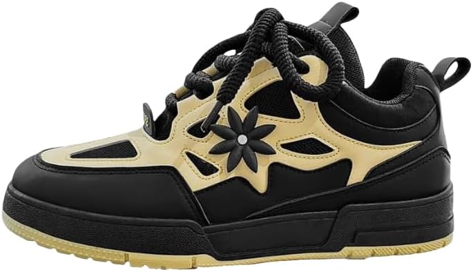 

Мужские модные кроссовки на шнуровке с цветочным узором, удобные платформенные противоскользящие кеды, для всех сезонов Hhhchpm, черный