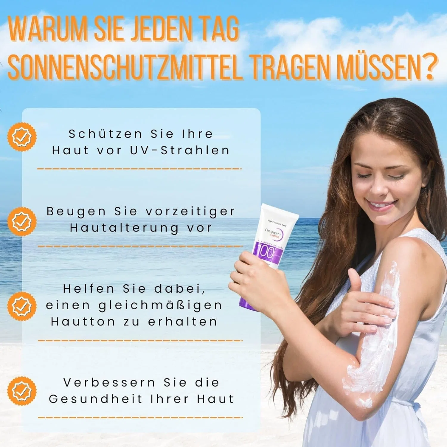 Солнцезащитный крем для лица и тела SPF 100, 2 шт. Altherona — фото 3