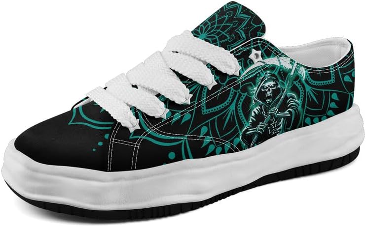 

Кеды AWSOLE Fashion с черепом и розой на холсте для мужчин и женщин, унисекс, готический стиль, модные плоские удобные кроссовки черного, белого и красного цвета