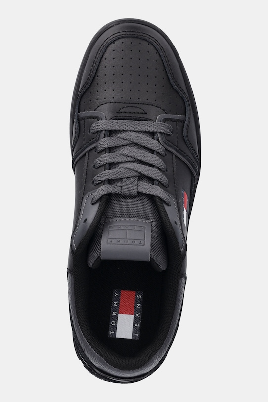 Кожаные кроссовки TJW Retro Basket Sneaker Tommy Jeans, черный — фото 4