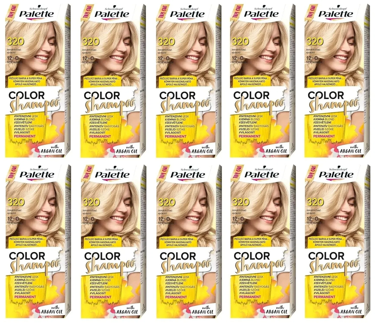 Шампунь-краска для волос Palette Colour Shampoo 12-0 (320) Осветлитель (10 шт.) Palette