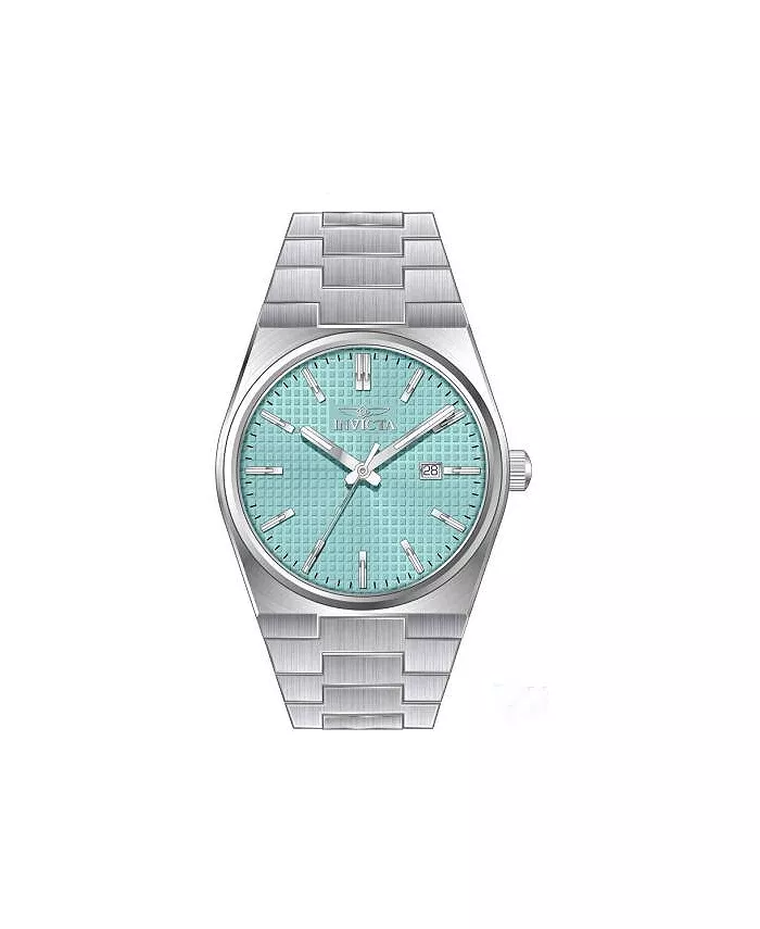 

Мужские часы 48394 Speedway Quartz 3 Hand со светло-голубым циферблатом Invicta, серебряный