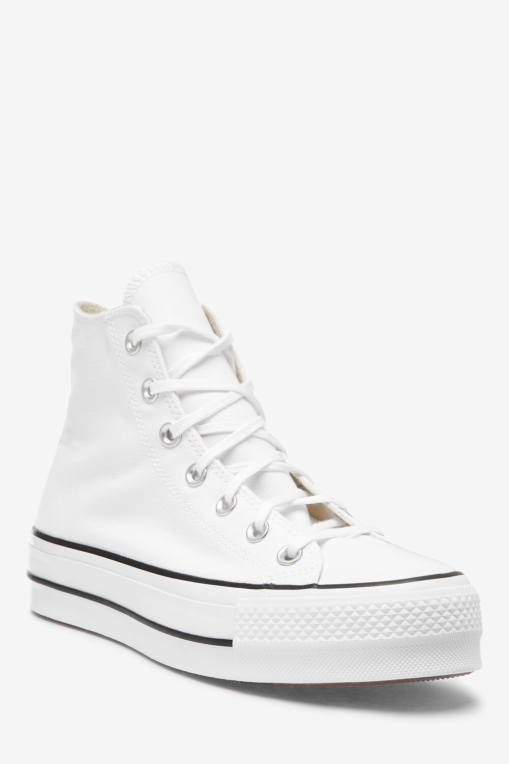 Светло-розовые спортивные кроссовки с высоким верхом на платформе Converse, белый — фото 2