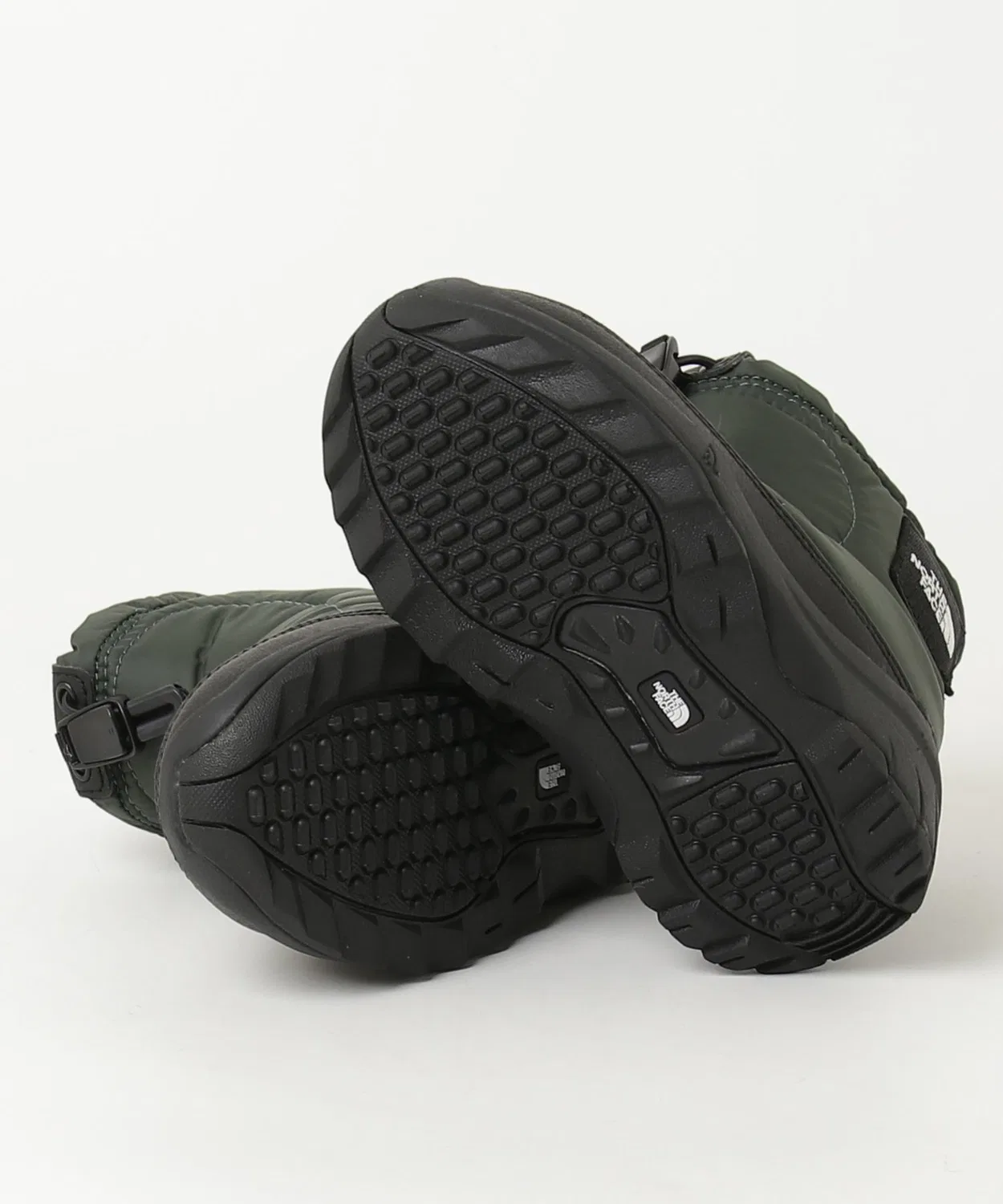 Ботинки зимние детские The North Face Nuptse Bootie Logo Short тёмно-зелёные — фото 3