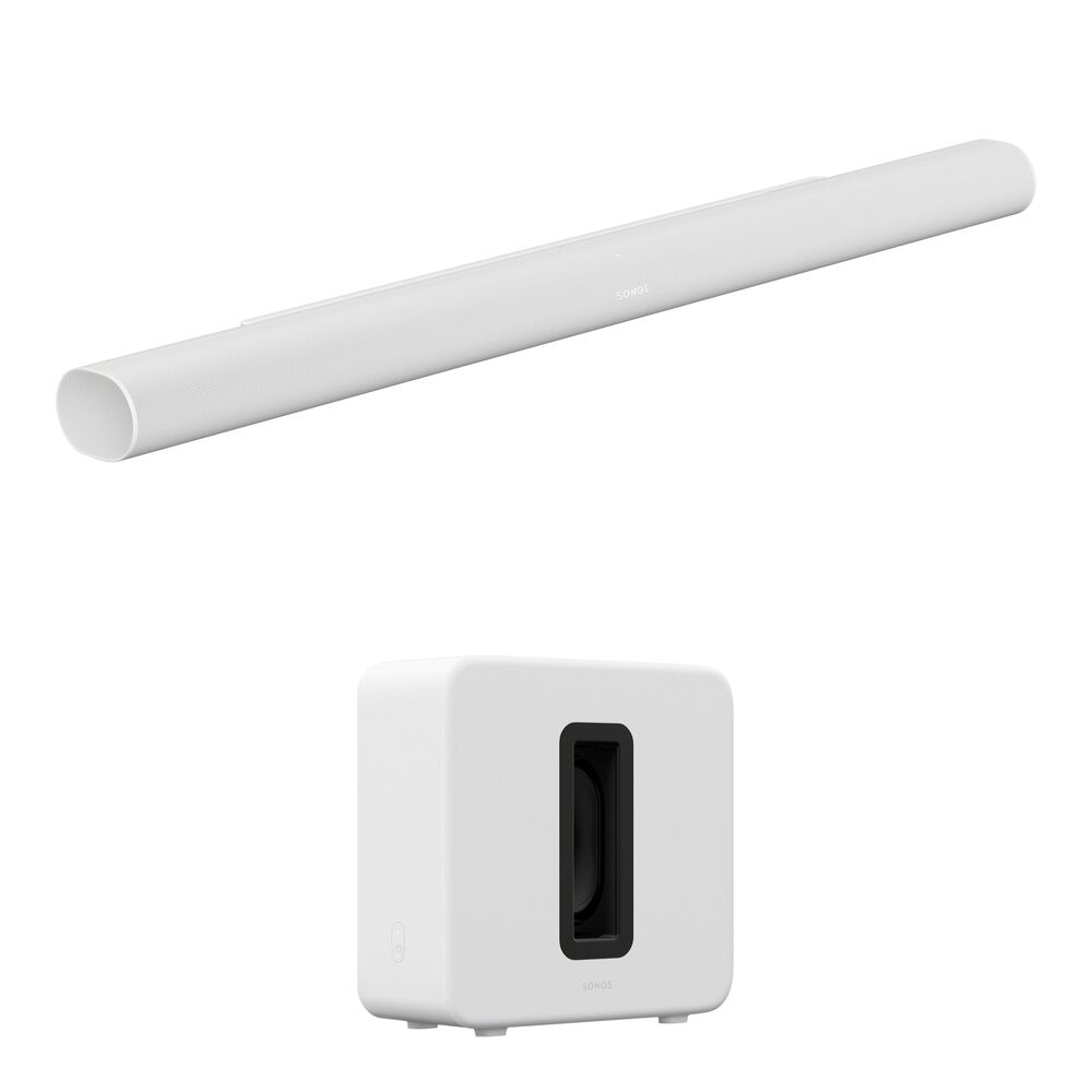 

Комплект из саундбара Sonos Arc Ultra и беспроводного сабвуфера Sub 4 (белый)