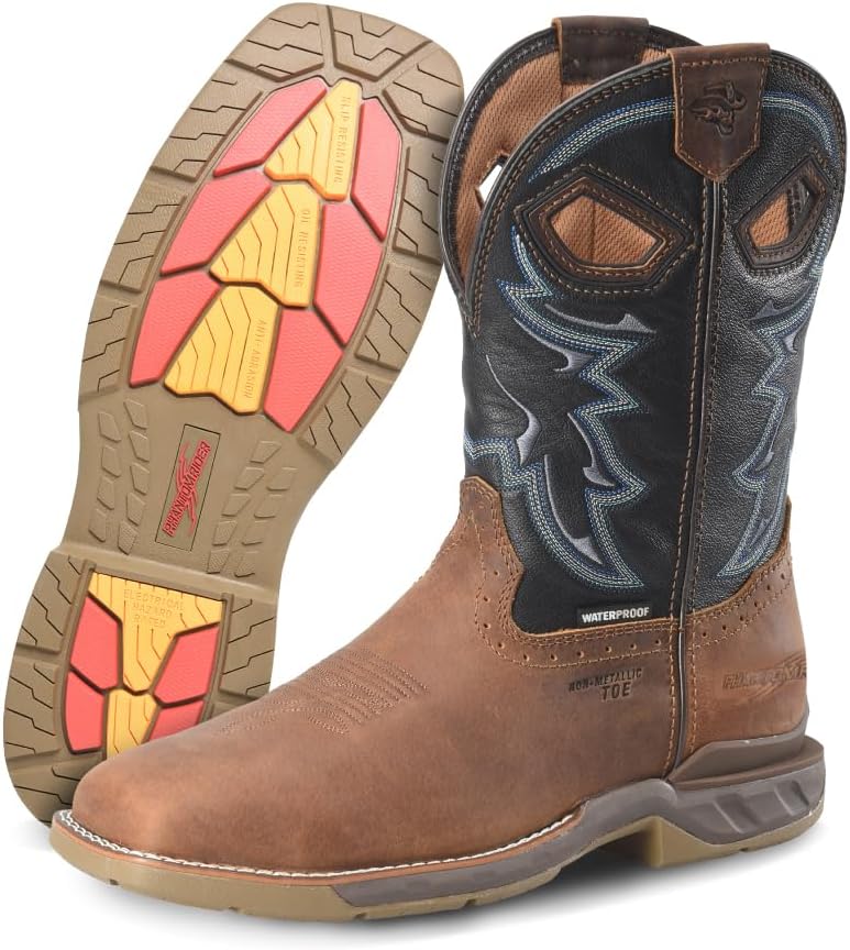 

Мужские сапоги PHANTOM RIDER Geddy 11 водонепроницаемые с широкой квадратной композитной носовой частью Roper, коричневый