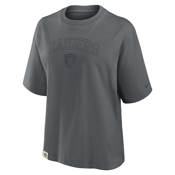Женская футболка Las Vegas Raiders Glory Arch Boxy цвета антрацит Nike — фото 3