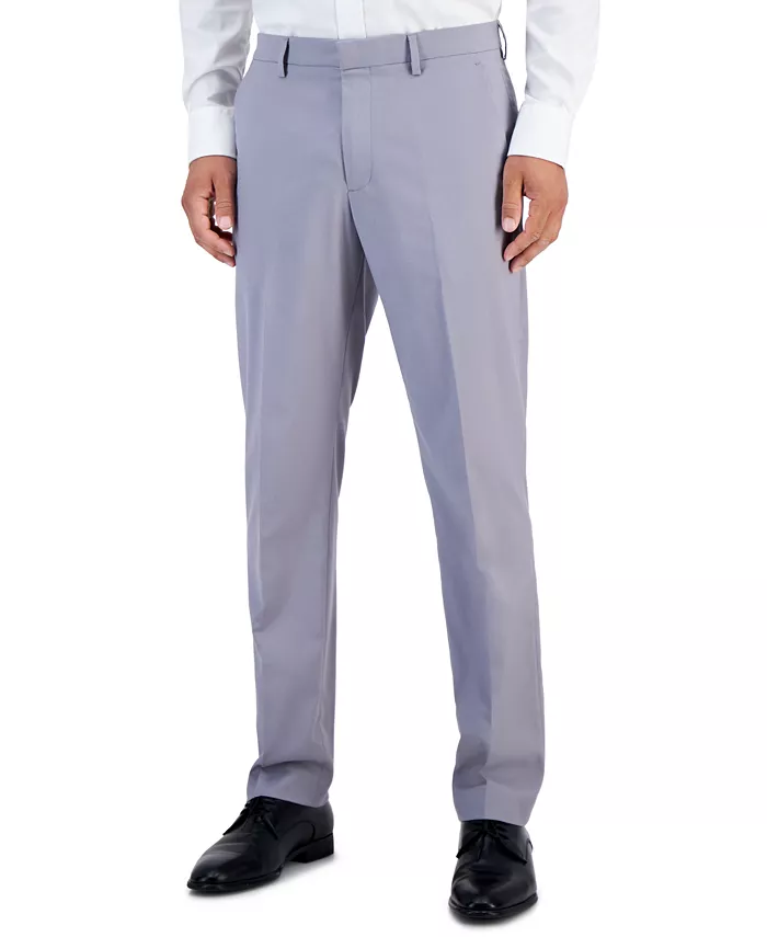

Мужские облегающие немнущиеся брюки Performance Stretch с эффектом меланжа Perry Ellis Portfolio, серый
